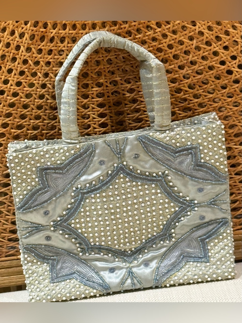 Platinum Silver Evening Purse